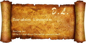 Darabos Levente névjegykártya