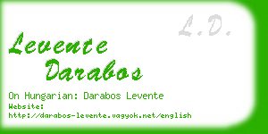 levente darabos business card